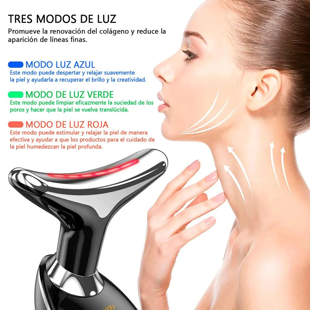 MASAJEADOR FACIAL CUELLO LED ANTIEDAD