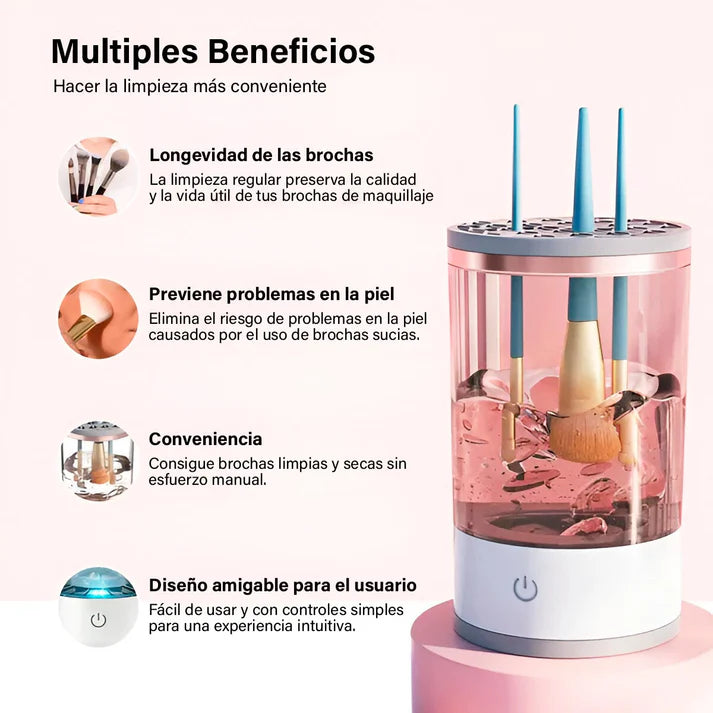 LAVADORA DE BROCHA DE MAQUILLAJE