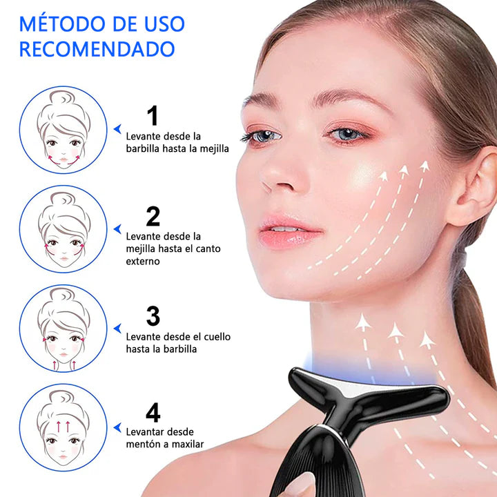 MASAJEADOR FACIAL CUELLO LED ANTIEDAD